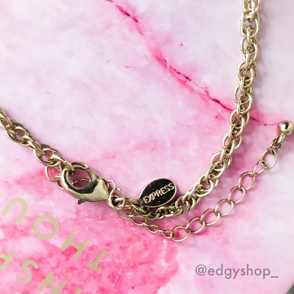 [express] mixed stone short chain necklace - Picture 5 of 5